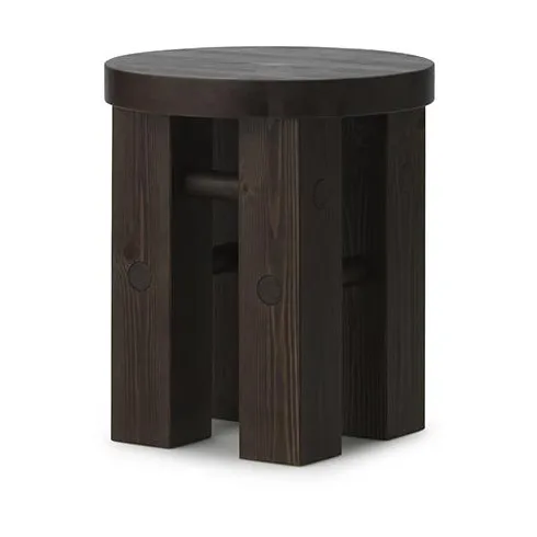 Fyr ronde kruk 45 cm - Donkerbruin, Ø40x45 cm - Normann Copenhagen