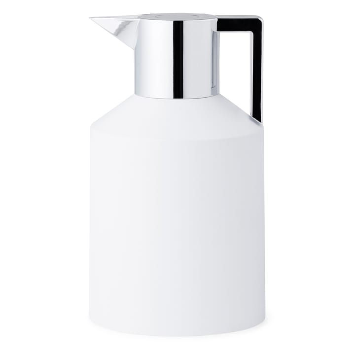 Geo thermoskan 1,5 l - Wit-zilver - Normann Copenhagen