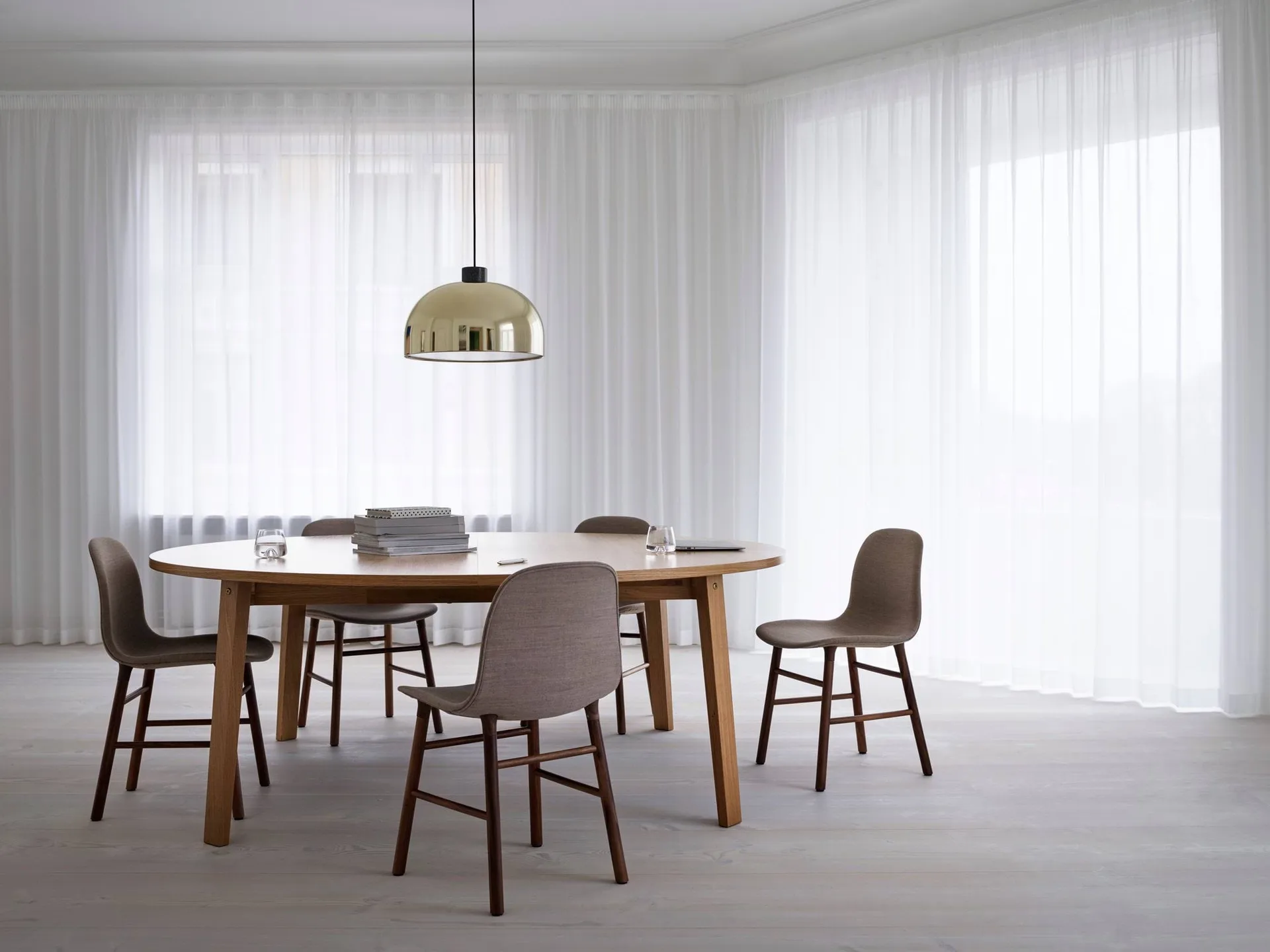 Grant hanglamp, brass, groot- staal, graniet Normann Copenhagen