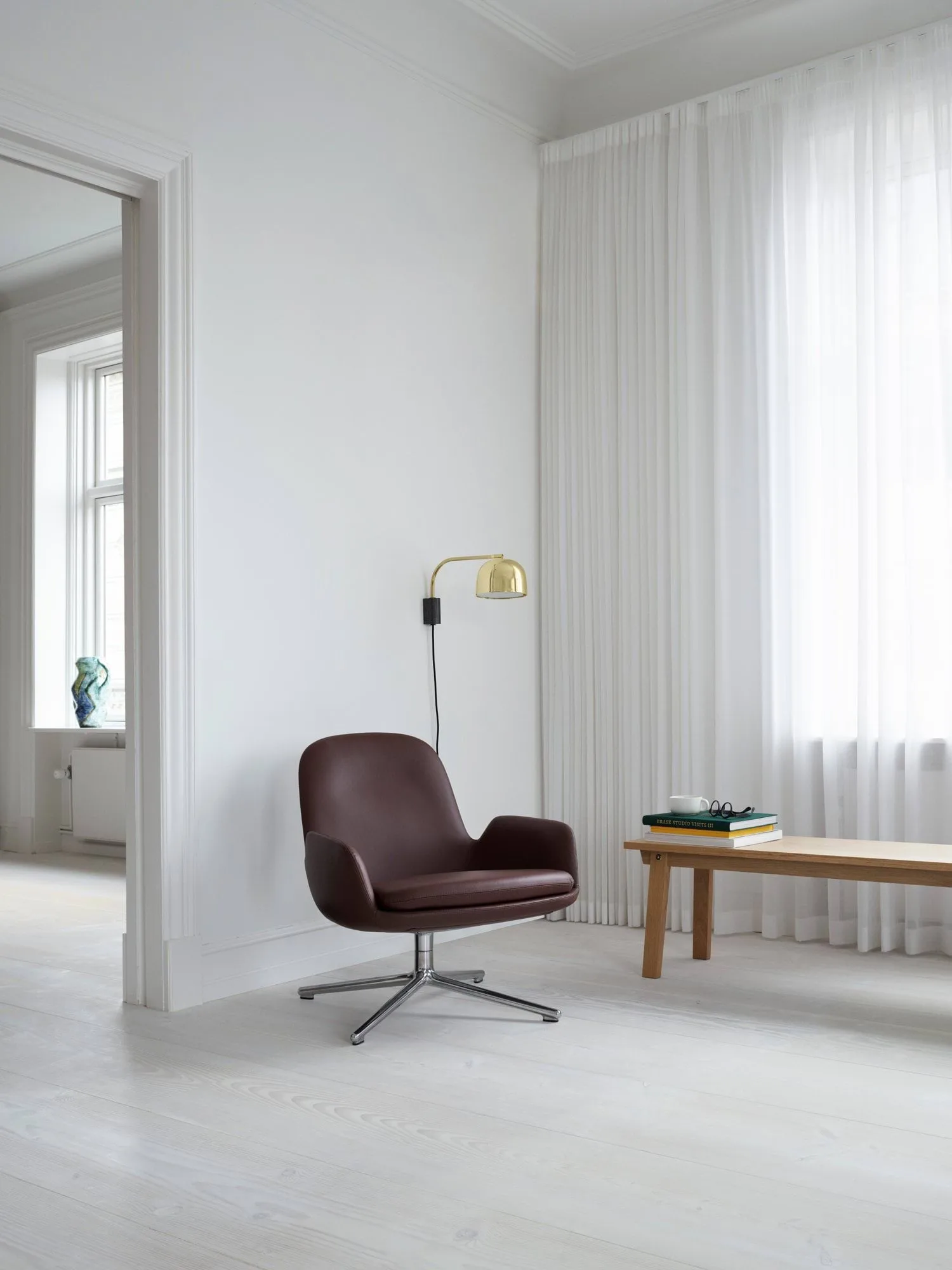 Grant muurlamp, brass, klein- staal, graniet Normann Copenhagen