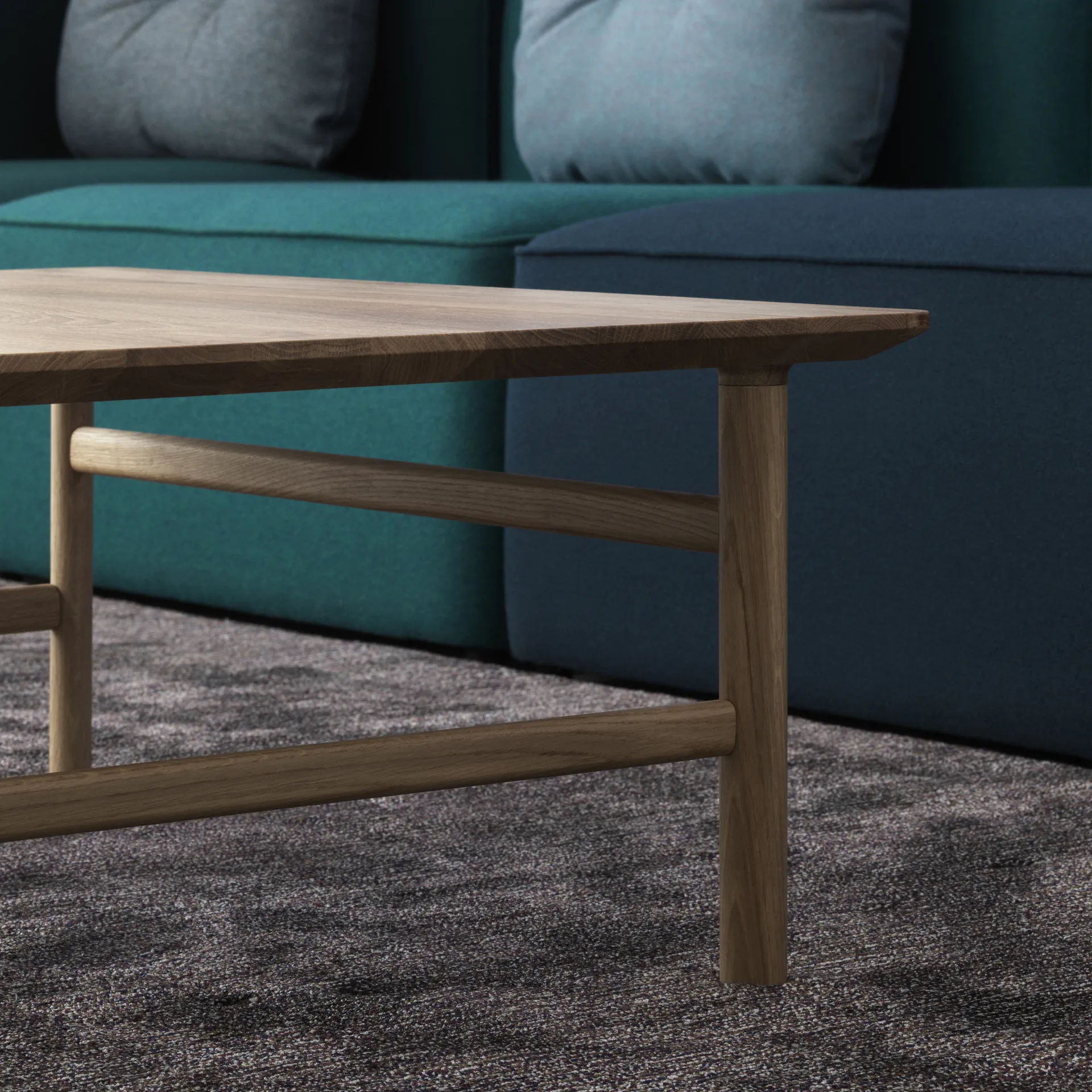 Grow salontafel, eikenhout rookgebeitst, large Normann Copenhagen