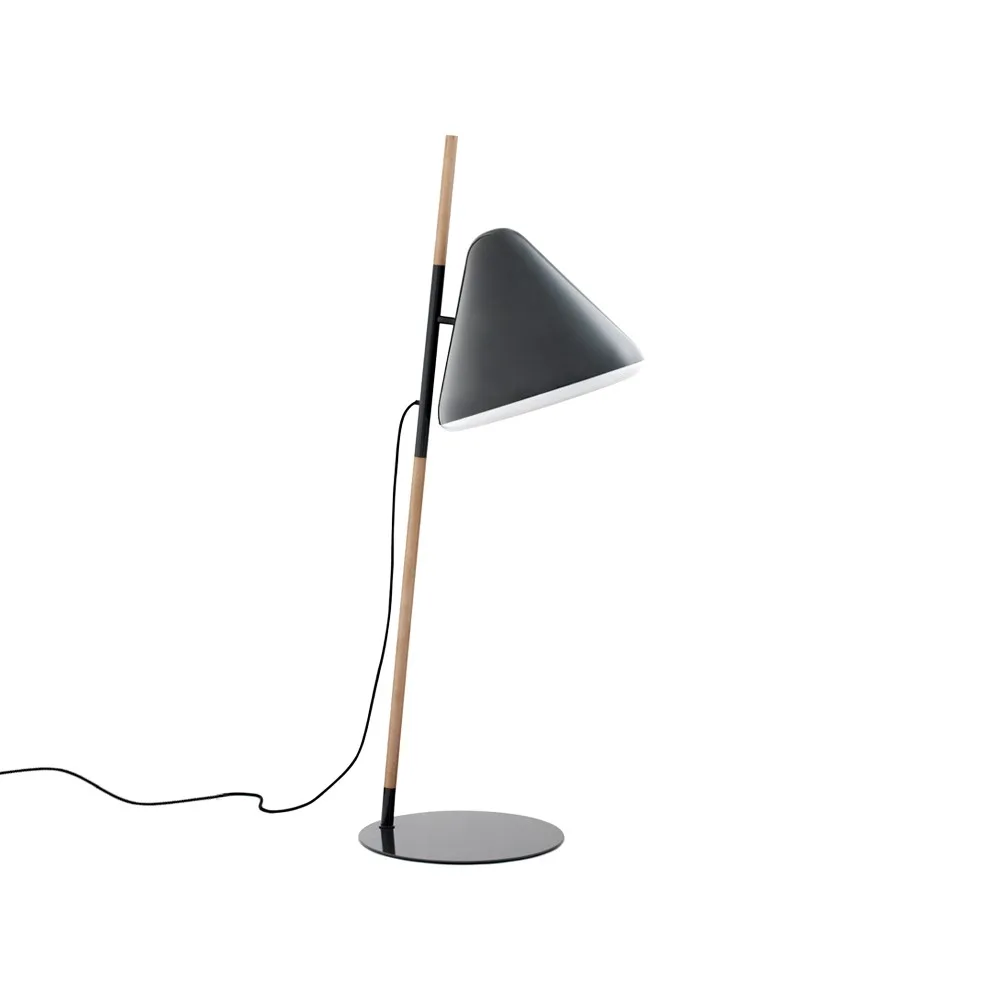 Hello vloerlamp, grey, beukenhouten voet Normann Copenhagen