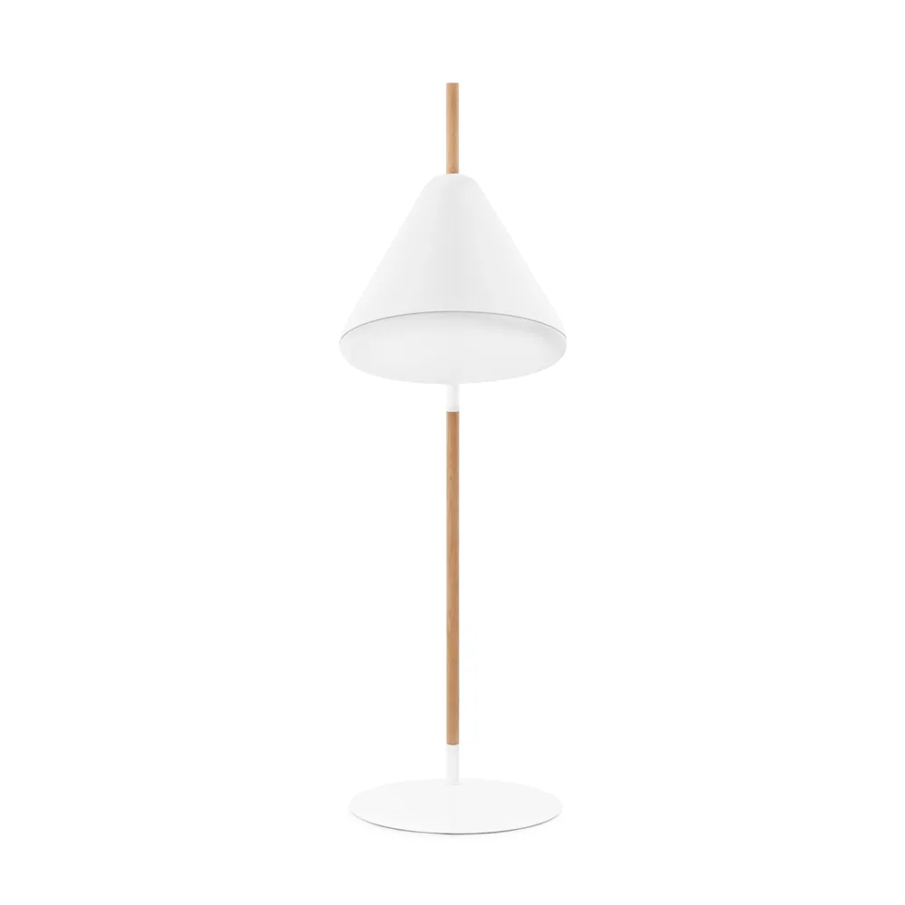 Hello vloerlamp, grey, beukenhouten voet Normann Copenhagen