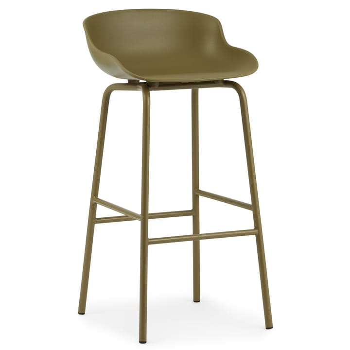 Hyg barkruk metalen poten 75 cm - Olijfgroen - Normann Copenhagen