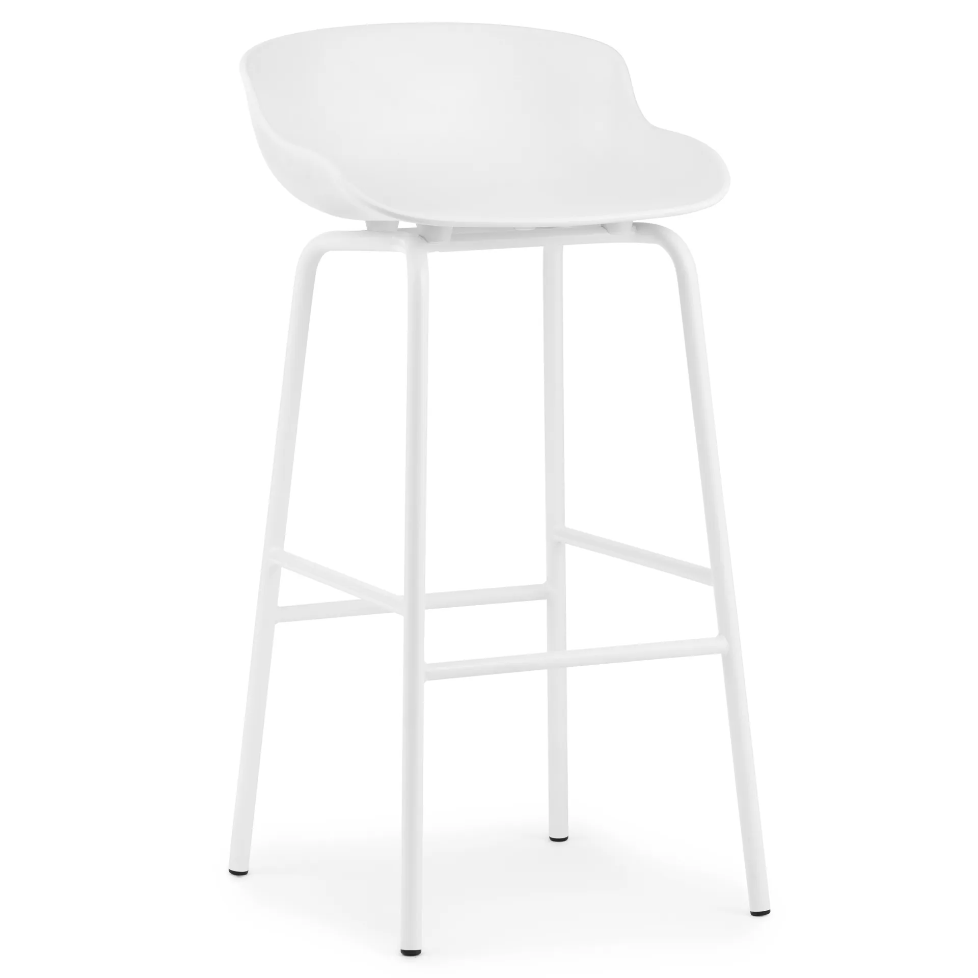 Hyg barkruk metalen poten 75 cm, Wit Normann Copenhagen