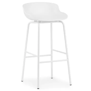 Hyg barkruk metalen poten 75 cm - Wit - Normann Copenhagen