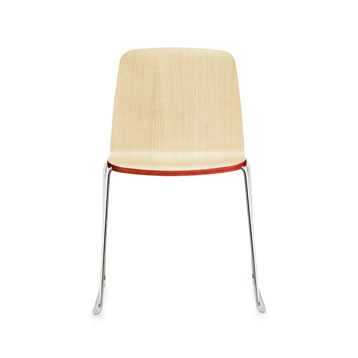 Just stoel, zwart, zwarte rand, zwart metalen onderstel Normann Copenhagen