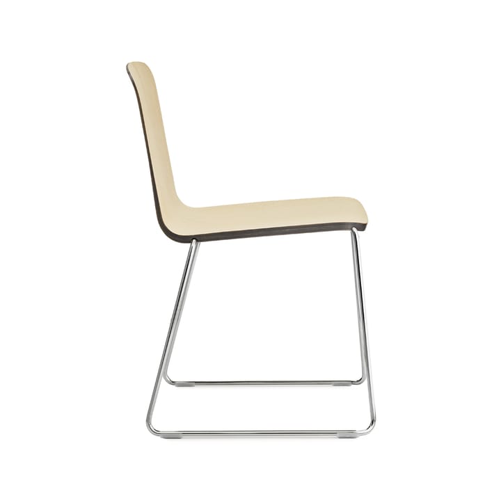 Just stoel, zwart, zwarte rand, zwart metalen onderstel Normann Copenhagen