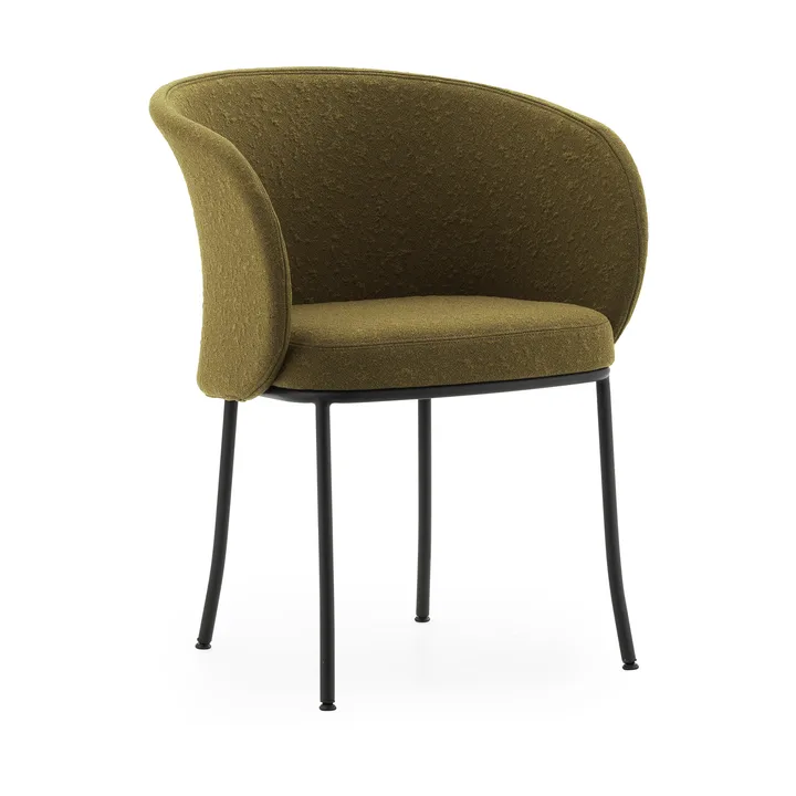Knit stoel met armleuningen - Olive-black steel - Normann Copenhagen