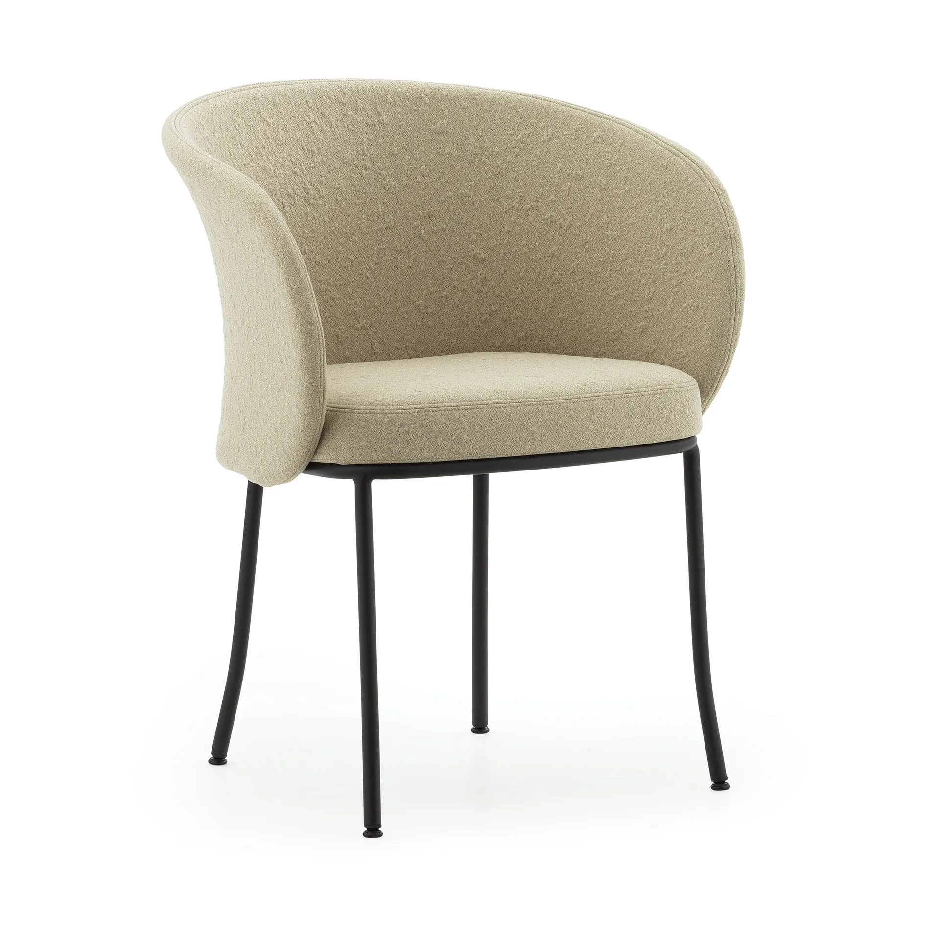 Knit stoel met armleuningen, Sand-black steel Normann Copenhagen