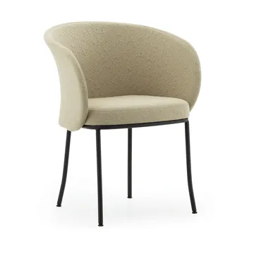 Knit stoel met armleuningen - Sand-black steel - Normann Copenhagen