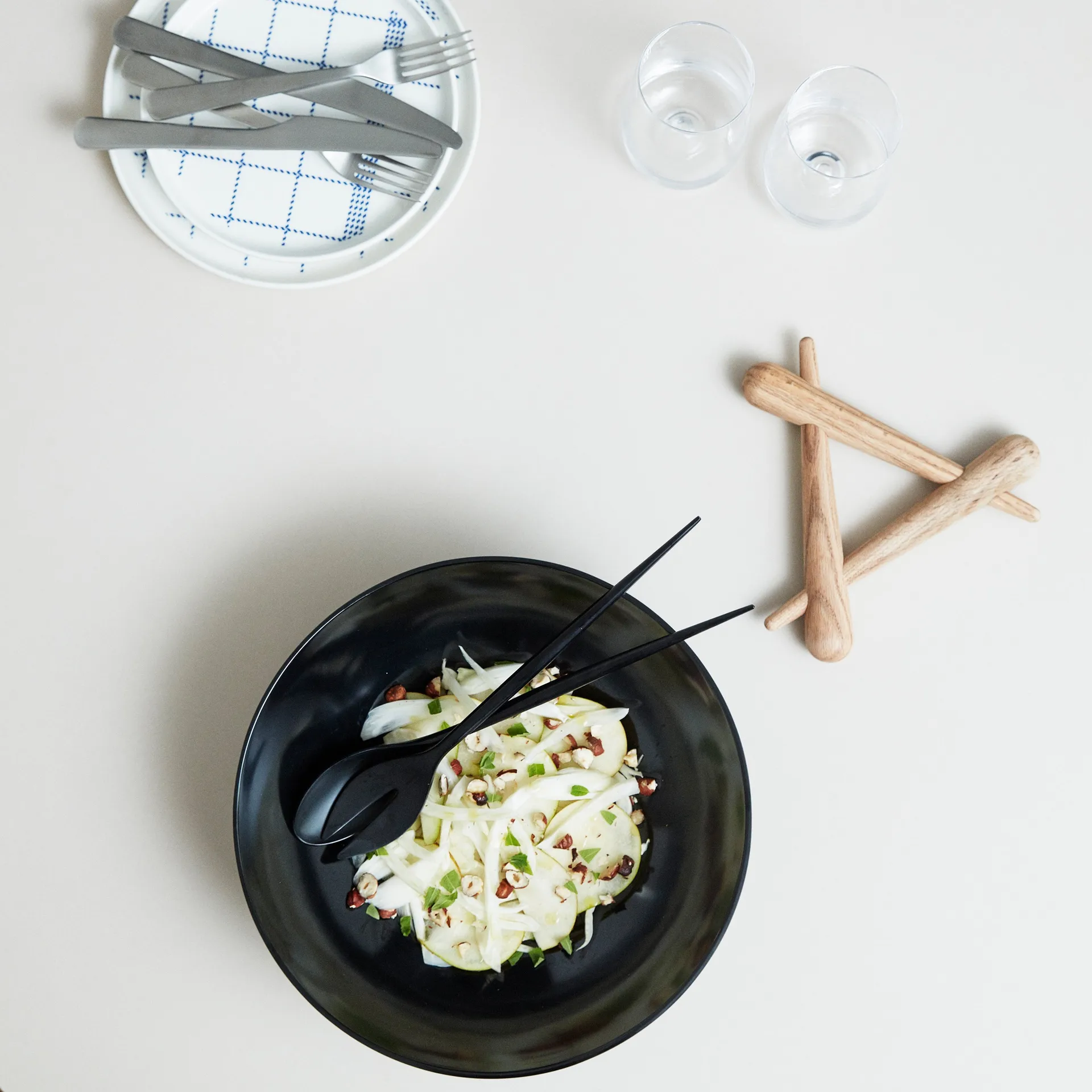Krenit saladebestek, zwart Normann Copenhagen