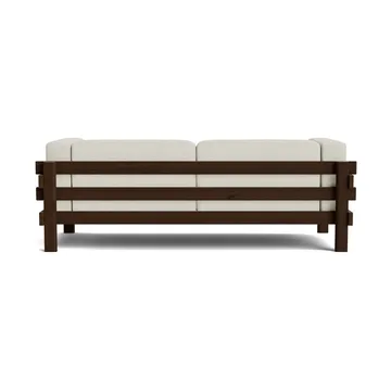 Kube bank - Bruingelakt grenen – stof Remix 223 beige, 220 cm - Normann Copenhagen