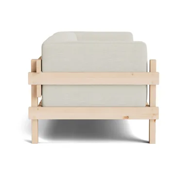 Kube bank - Gelakt grenen – stof Remix 223 beige, 220 cm - Normann Copenhagen