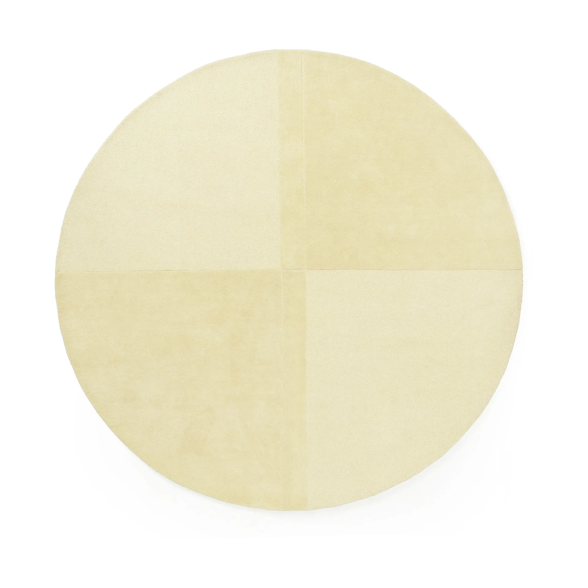 Level wollen vloerkleed rond, Light yellow, Ø280 cm Normann Copenhagen