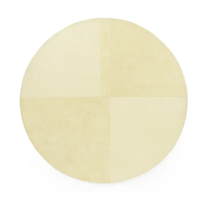Level wollen vloerkleed rond - Light yellow, Ø280 cm - Normann Copenhagen