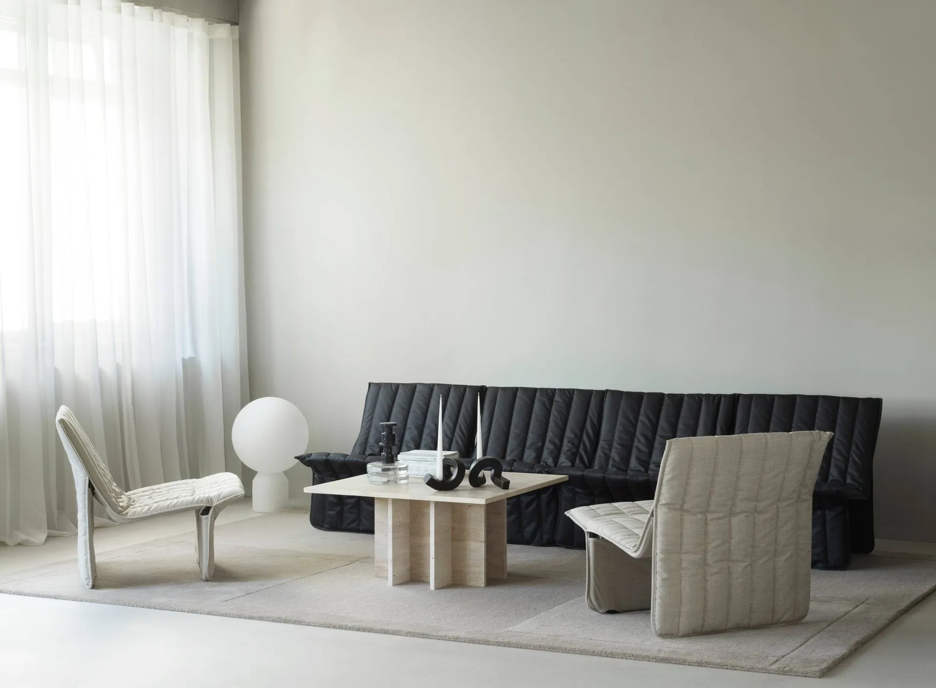 Limit loungestoel, Leer Ultra 41599 zwart Normann Copenhagen