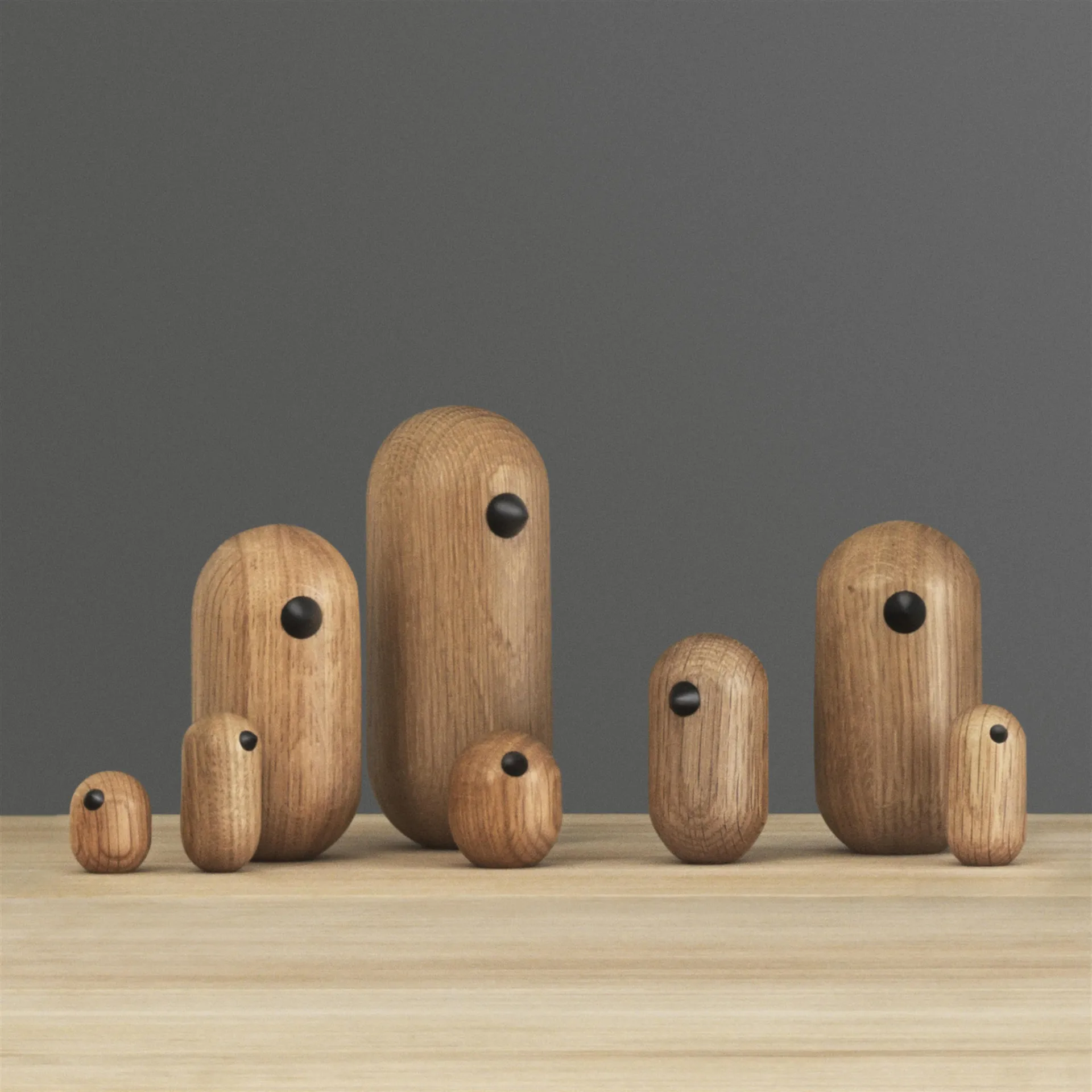 Little Bird figuur eikenhout, 3 cm. Normann Copenhagen