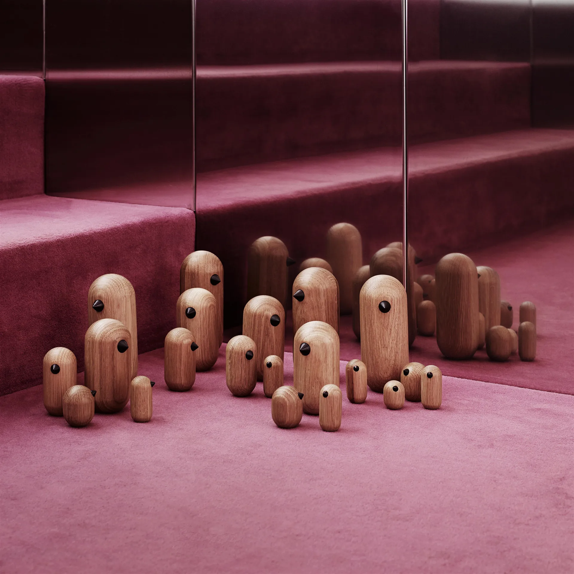 Little Bird figuur eikenhout, 5 cm. Normann Copenhagen