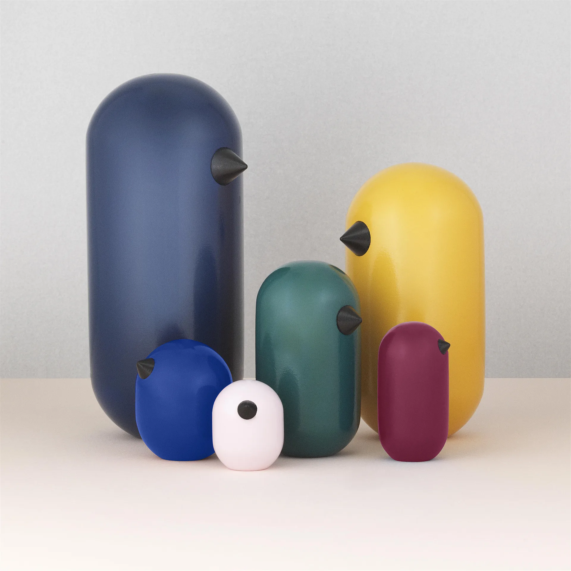 Little Bird figuur, magenta - 5 cm. Normann Copenhagen