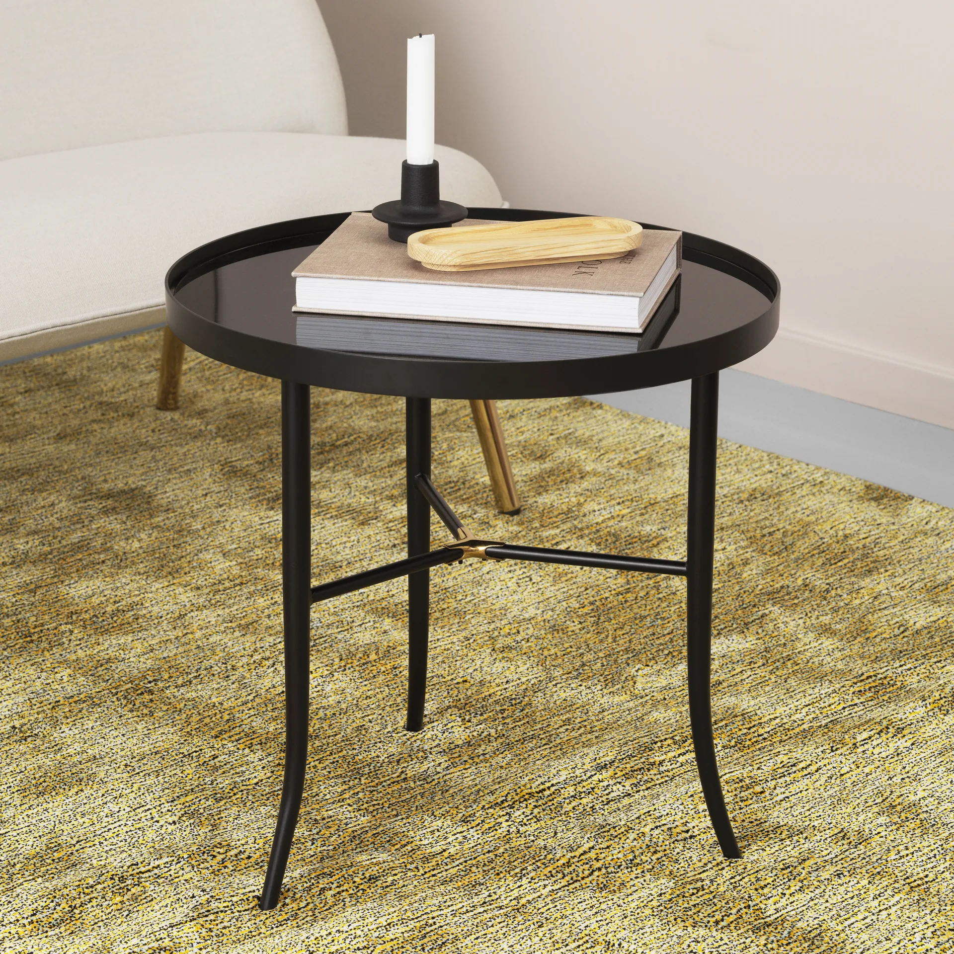 Lug tafel Ø50 cm, Zwart Normann Copenhagen