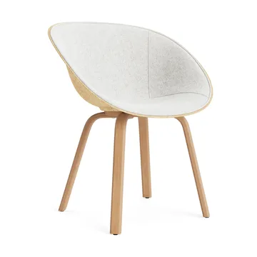 Mat Armchair armstoel voorkant gestoffeerd - Hallingdal 110-hemp-beech - Normann Copenhagen