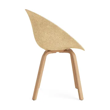 Mat Armchair armstoel voorkant gestoffeerd - Hallingdal 110-hemp-beech - Normann Copenhagen