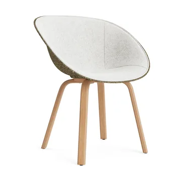 Mat Armchair armstoel voorkant gestoffeerd - Hallingdal 110-seaweed-beech - Normann Copenhagen
