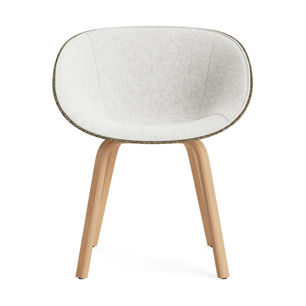 Mat Armchair armstoel voorkant gestoffeerd, Hallingdal 110-seaweed-beech Normann Copenhagen