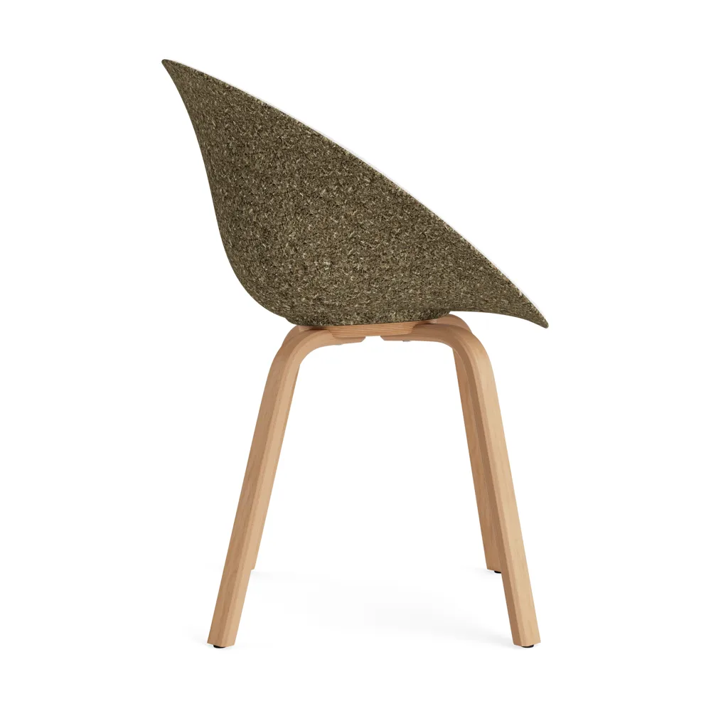 Mat Armchair armstoel voorkant gestoffeerd, Hallingdal 110-seaweed-beech Normann Copenhagen