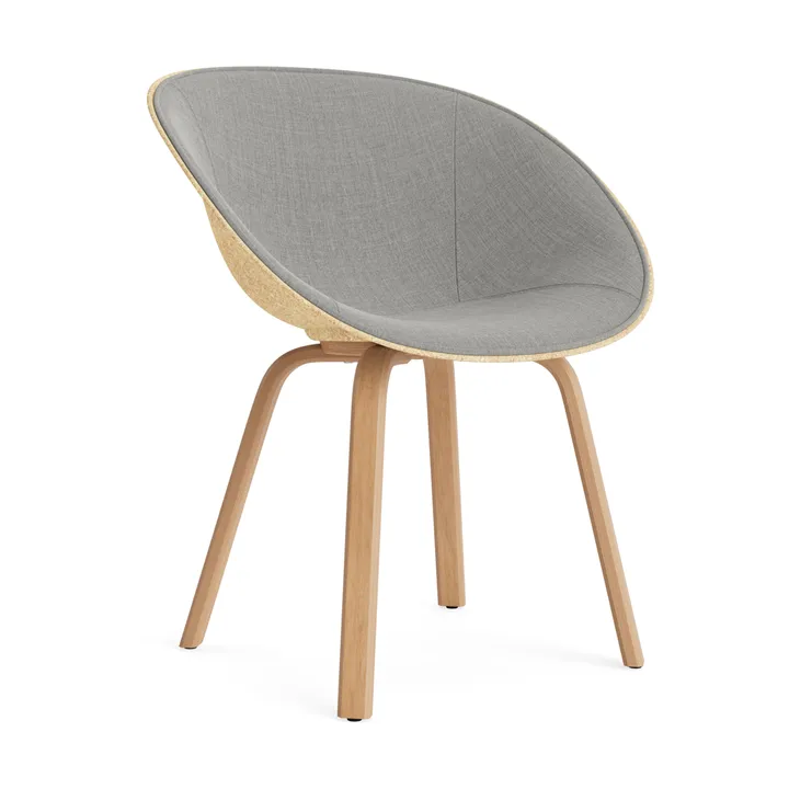 Mat Armchair armstoel voorkant gestoffeerd - Remix 133-hemp-beech - Normann Copenhagen