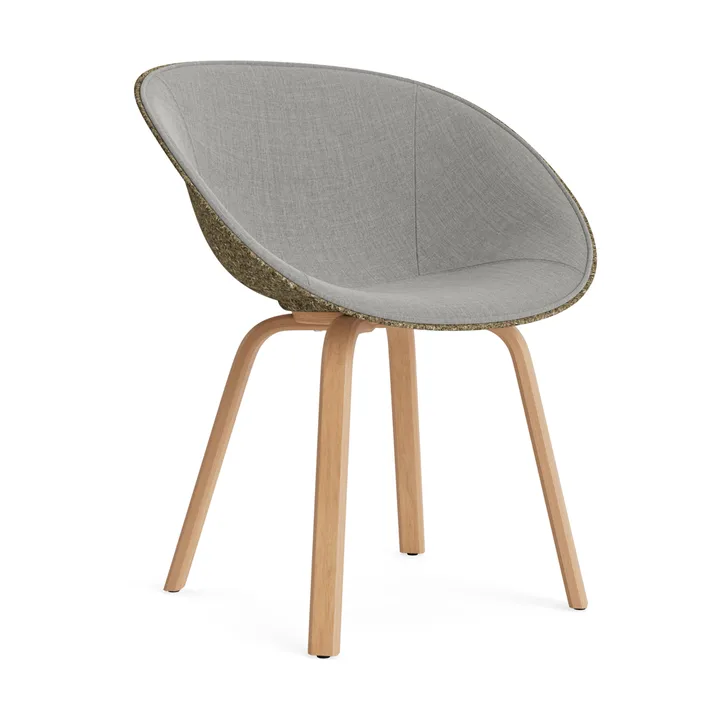 Mat Armchair armstoel voorkant gestoffeerd - Remix 133-seaweed-beech - Normann Copenhagen