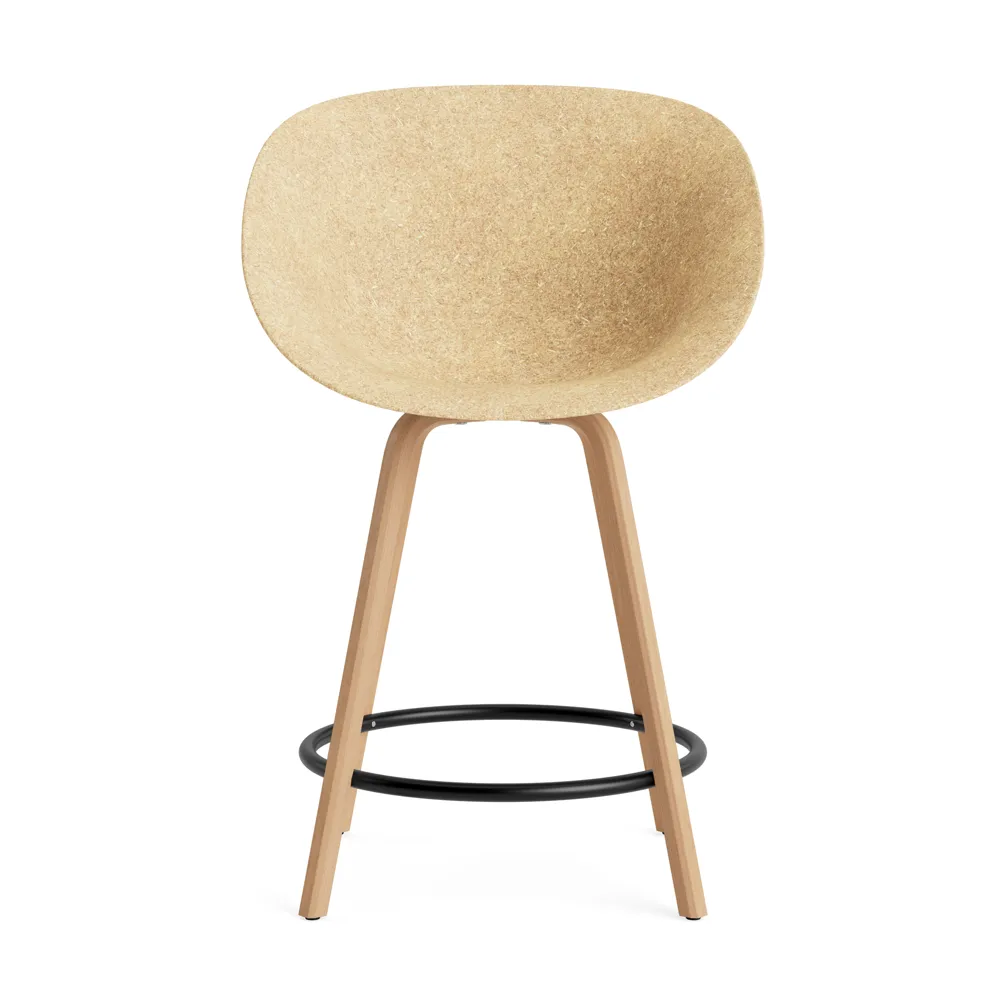 Mat Bar Armchair armstoel 65 cm, Hemp-beech-black steel Normann Copenhagen