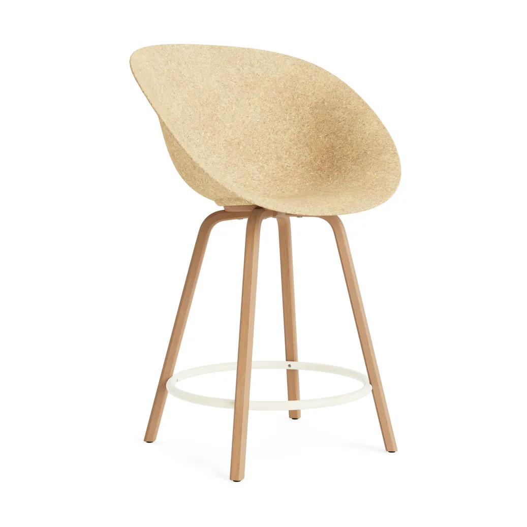 Mat Bar Armchair armstoel 65 cm, Hemp-beech-cream steel Normann Copenhagen