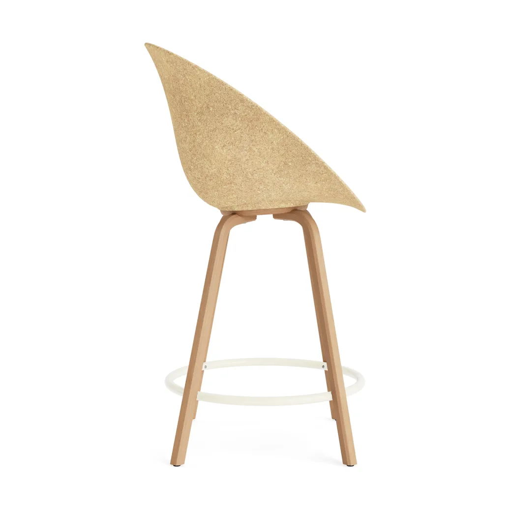 Mat Bar Armchair armstoel 65 cm, Hemp-beech-cream steel Normann Copenhagen