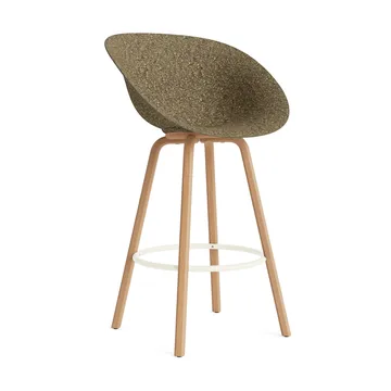 Mat Bar Armchair armstoel 75 cm - Seaweed-beech-cream steel - Normann Copenhagen