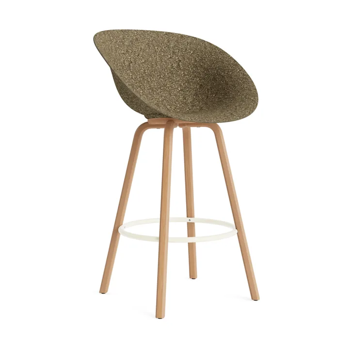 Mat Bar Armchair armstoel 75 cm - Seaweed-beech-cream steel - Normann Copenhagen