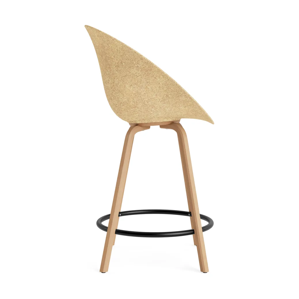Mat Bar Chair 65 cm, Hemp-beech-black steel Normann Copenhagen
