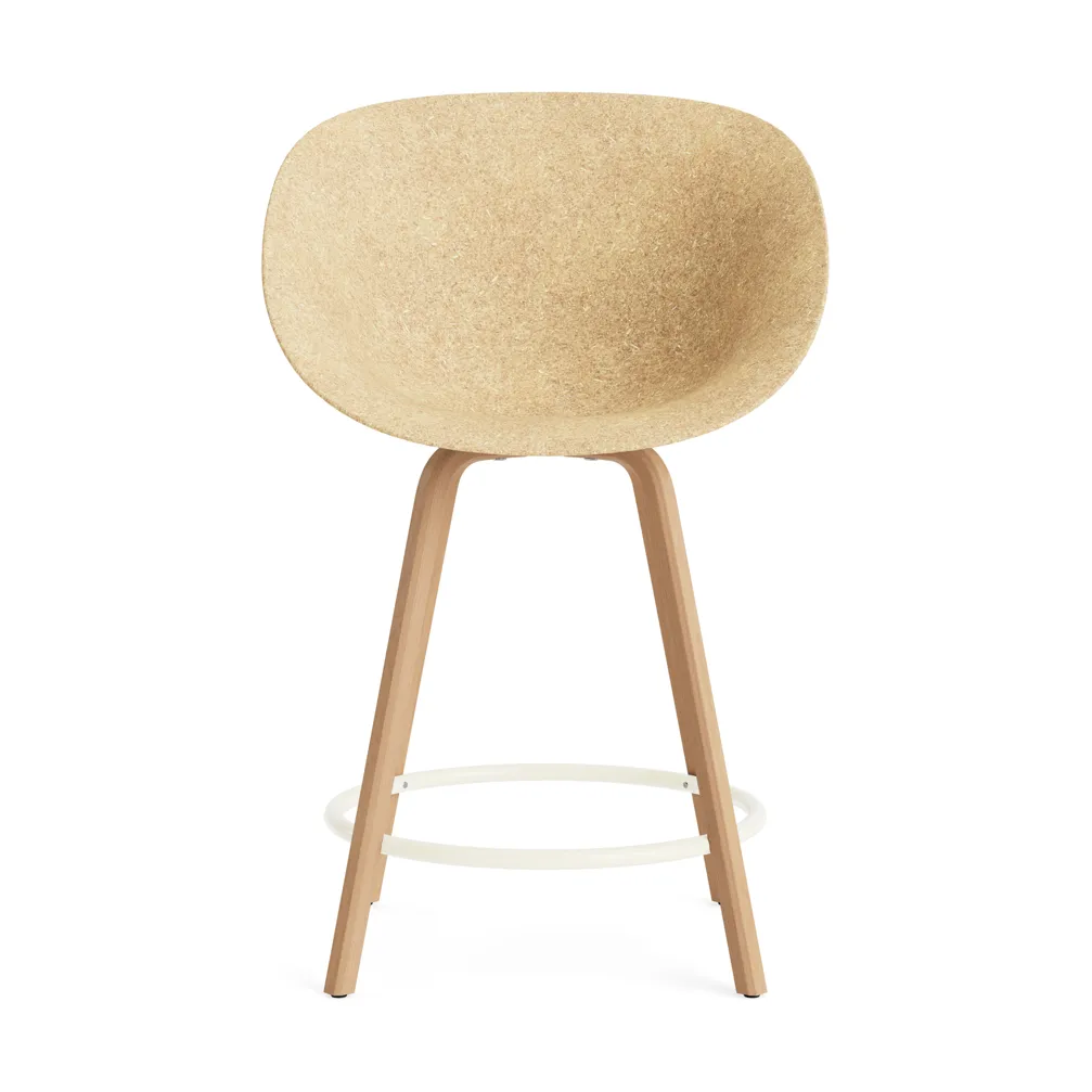 Mat Bar Chair 65 cm, Hemp-beech-cream steel Normann Copenhagen
