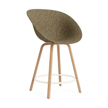 Mat Bar Chair 65 cm - Seaweed-beech-cream steel - Normann Copenhagen