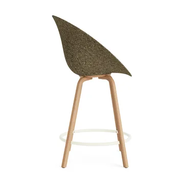 Mat Bar Chair 65 cm - Seaweed-beech-cream steel - Normann Copenhagen