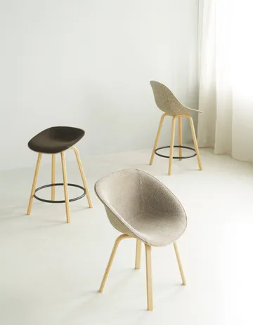 Mat Bar Chair barkruk 65 cm - Hemp-beech-black steel - Normann Copenhagen