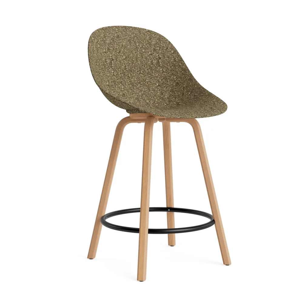 Mat Bar Chair barkruk 65 cm, Seaweed-beech-black steel Normann Copenhagen