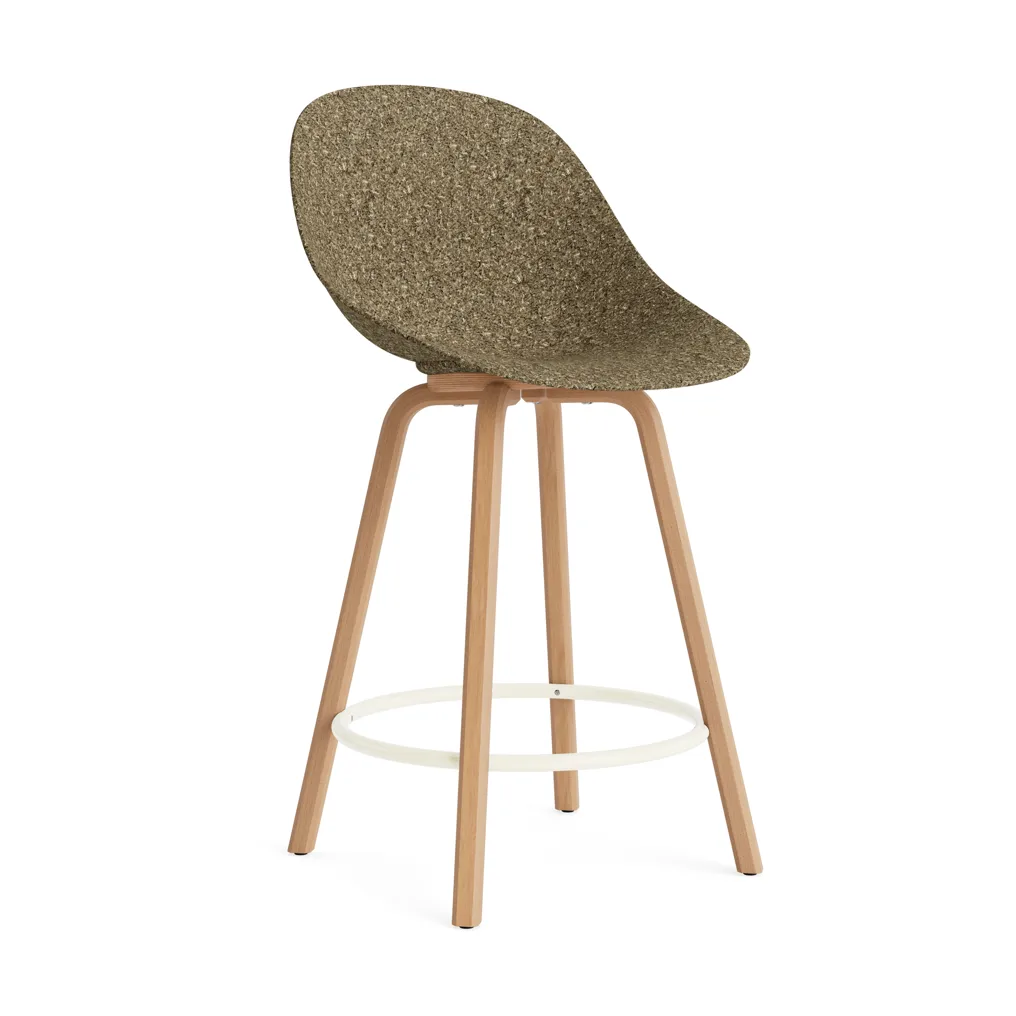 Mat Bar Chair barkruk 65 cm, Seaweed-beech-cream steel Normann Copenhagen