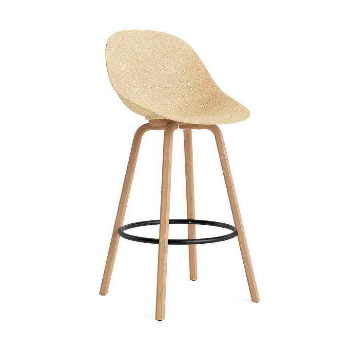 Mat Bar Chair barkruk 75 cm - Hemp-beech-black steel - Normann Copenhagen