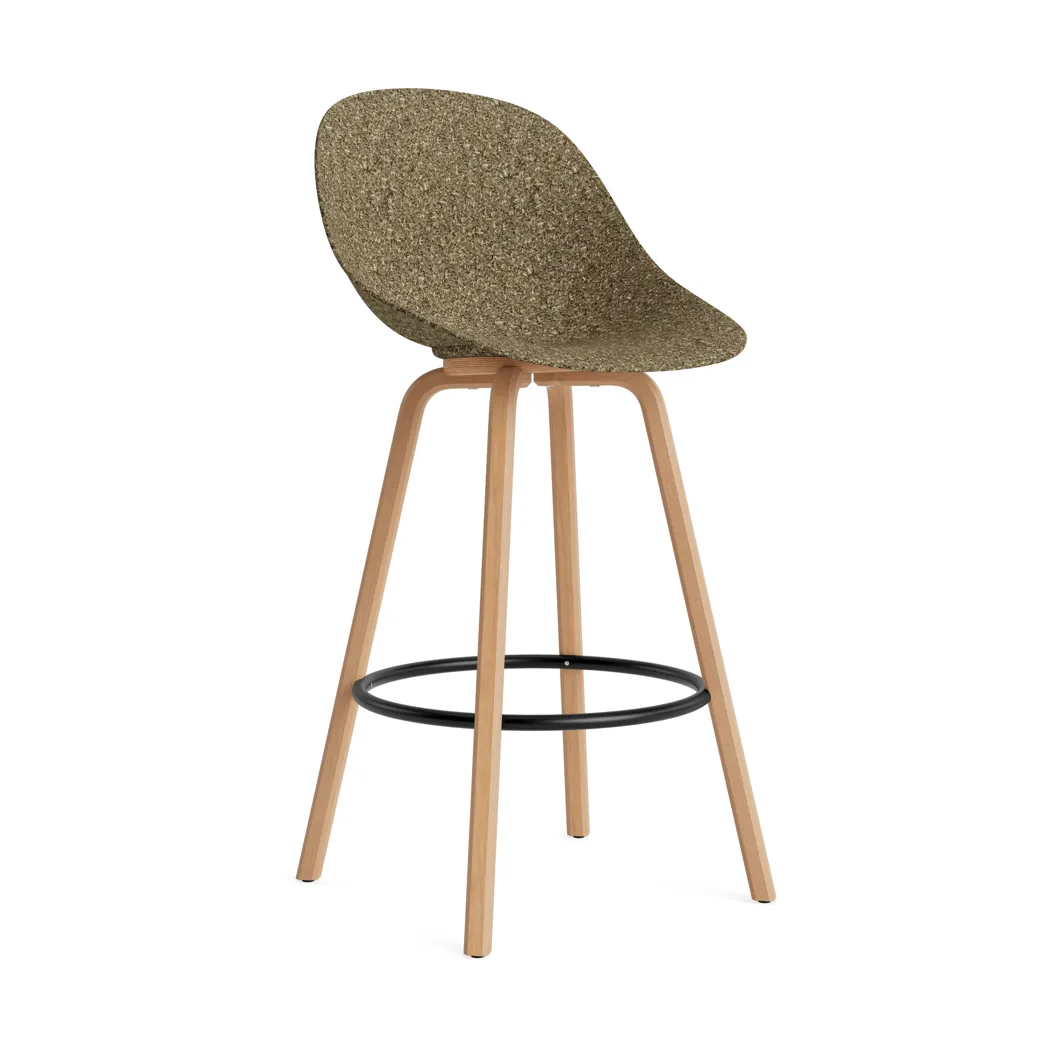 Mat Bar Chair barkruk 75 cm, Seaweed-beech-black steel Normann Copenhagen