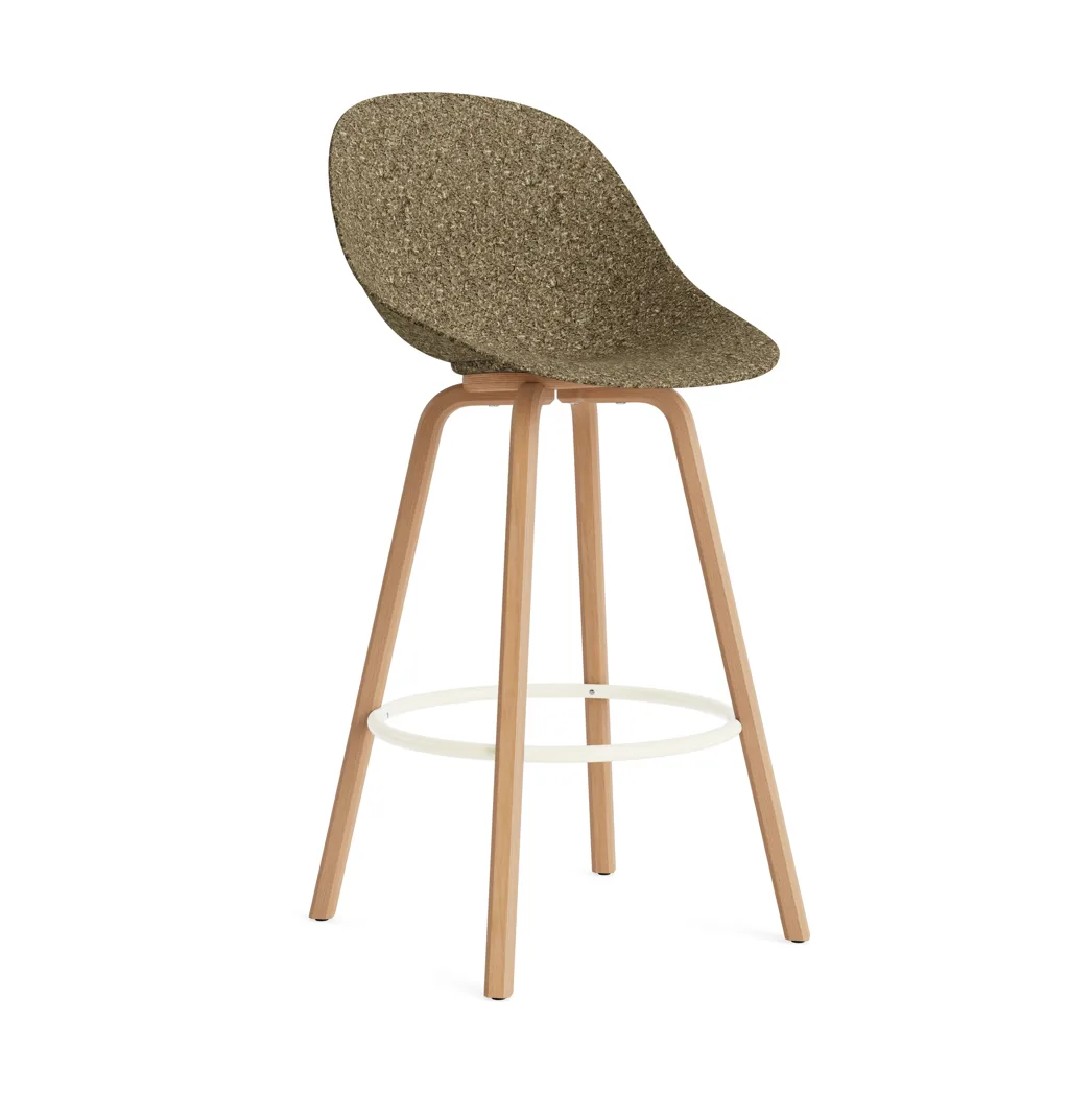Mat Bar Chair barkruk 75 cm, Seaweed-beech-cream steel Normann Copenhagen