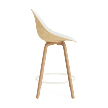 Mat Bar Chair barkruk voorkant gestoffeerd 65 cm - Hallingdal 110-hemp-beech-cream steel - Normann Copenhagen