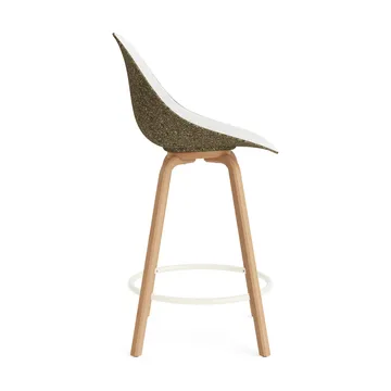 Mat Bar Chair barkruk voorkant gestoffeerd 65 cm - Hallingdal 110-seaweed-beech-cream steel - Normann Copenhagen