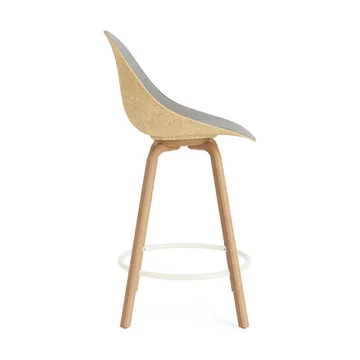 Mat Bar Chair barkruk voorkant gestoffeerd 65 cm - Remix 133-hemp-beech-cream steel - Normann Copenhagen